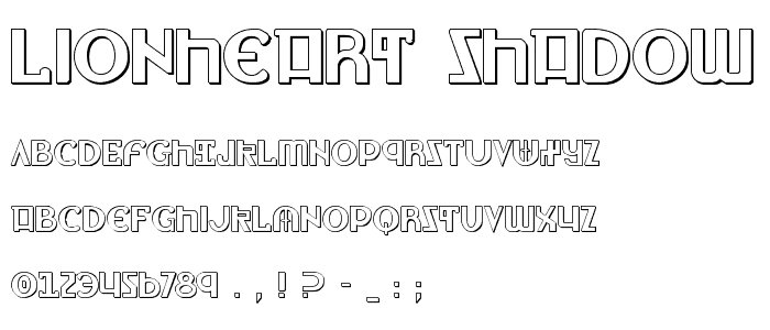 Lionheart Shadow font